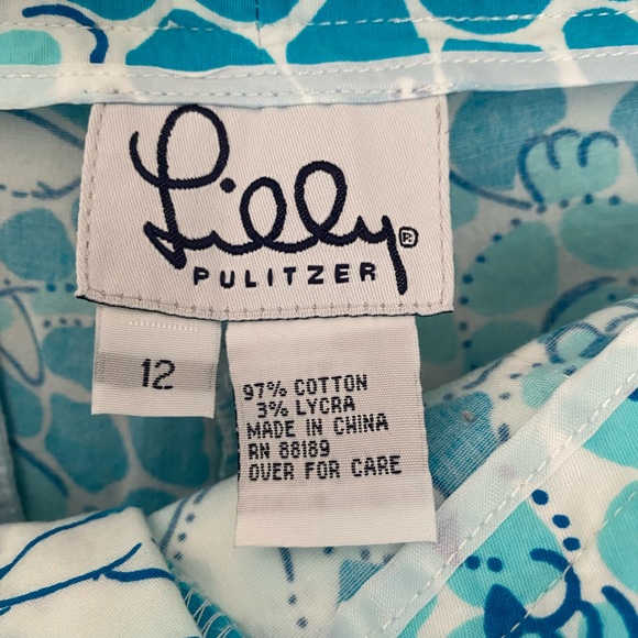 Lilly Pulitzer Crop Capri Pants White Label Cheetah Leopard Pattern - Picture 4 of 10